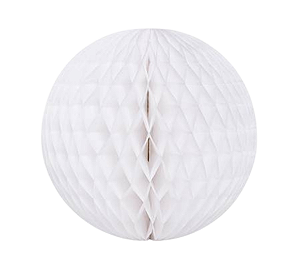 Globo Colmeia de papel tamanho G 24cm - Branco 1Un