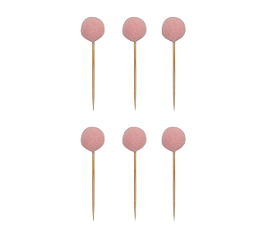 Topper Pompom (6 und) - Rosa Flamingo