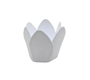 Forminha P/ Doces Tulipa Branco 30Un