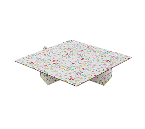 Bandeja Quadrada Floral Vintage 20x20cm