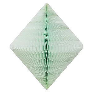 Losango Colmeia de Papel Tamanho P 25cm - Verde Menta - 1Un