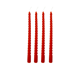 Vela Decorativa Natalina Vermelho - 4 Und