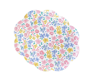 Prato de Papel Jardim de Flores 19cm 8Un