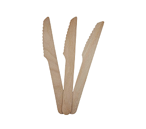 Facas de Madeira 14cm 10Un