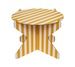 Boleira M - Listra Amarelo Queimado 20cm / altura 15cm