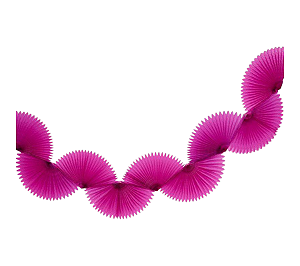 Guirlanda Leque de Papel de Seda - Rosa Orquidea 1un