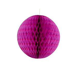 Globo Colmeia de papel tamanho M 17 cm Rosa Orquidea 1un