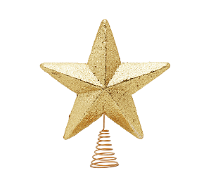 Enfeite Decorativo Estrela Ponteira Árvore Natal 36cm 1Un
