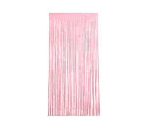 Cortina Metalizada Rosa Candy Color 2x1M 1Un