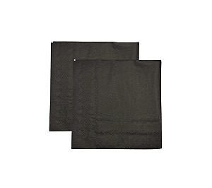 Guardanapo Preto Arrazo Folha Dupla 25x25cm 20Un
