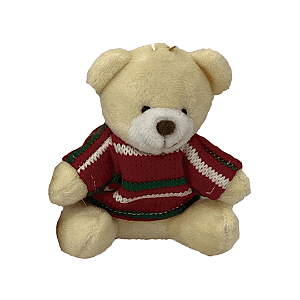Enfeite Decorativo Ursinho Natalino de Suéter Natal 11cm 1un