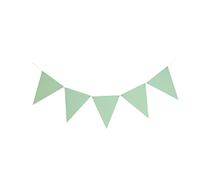 Bandeirolas de Papel Color Block Verde Candy 10 Bandeirinhas