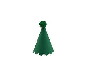 Mini Chapeuzinho Pompom Color Verde Folha 10Un