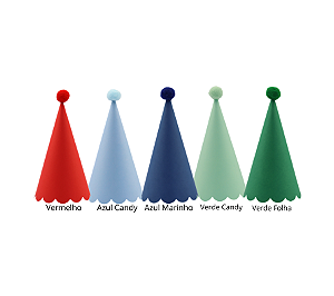Chapeuzinhos Color Block Liso 16x9cm 5Un