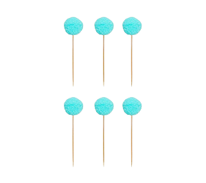 Topper Pompom (6 und) - Acqua