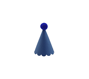 Mini Chapeuzinho Pompom Color Azul Marinho 10Un