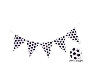 Bandeirolas de Papel Estampa Futebol 10 Bandeirinhas