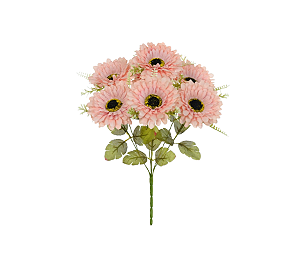 Flor Artificial Decorativa Gerbera Salmon Outono 44cm 1Un