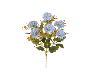 Flor Artificial Decorativa Azul Claro 38cm 1Un