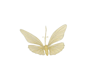 Enfeite Decorativo Pendente de Papel Borboleta Amarelo Claro 1Un