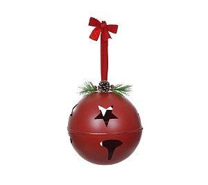 Guizo Natalino Vermelho Grande Natal Estrelas 30cm 1UN