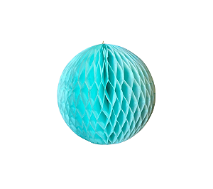 Globo Colmeia de papel tamanho M 17 cm Verde Acqua 1un