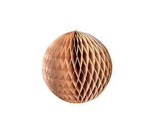 Globo Colmeia de papel tamanho M 17 cm Caramelo 1un