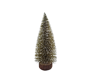 Enfeite Decorativo Mini Árvore de Mesa Dourada Natal 20cm1Un