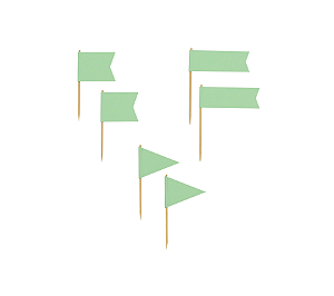 Toppers P/ Doces e Cupcakes Color Verde Candy 6Un