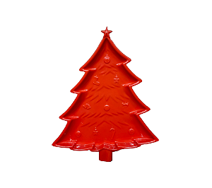 Bandeja Pinheiro Natal Vermelho 1Un