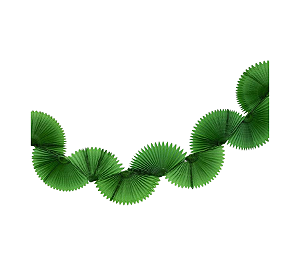 Guirlanda Leque de Papel de Seda - Verde Folha 1un