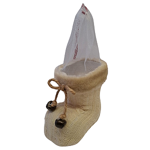 Enfeite Decorativo Natal Bota/ Meia Noel Natalina Nude 1Un