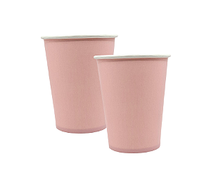 Copo de Papel Rosa Candy 250Ml 8Un