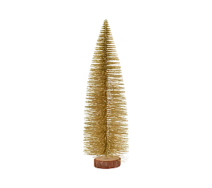 Enfeite Árvore Natal de Mesa Dourada Decoração 30cm 1Un
