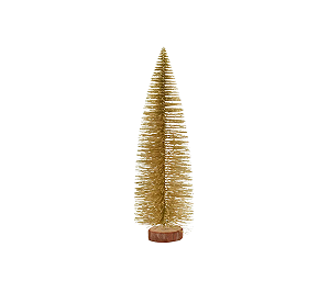 Enfeite Árvore Natal de Mesa Dourada Decoração 25cm 1Un