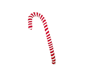 Enfeite Natalino Bengala Candy Listrada Decoração Natal 1Un