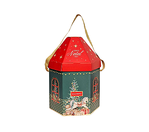 Caixa P/ Panetone Casinha Tradição Natal 5Un