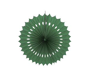 Enfeite Decorativo Leque de Papel Verde Folha 1Un