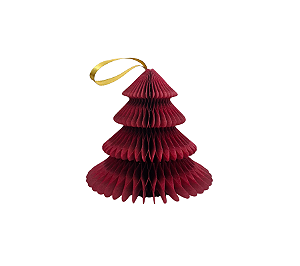 Enfeite Decorativo Árvore de Mesa de Papel N°1 Vermelho 1Un