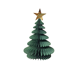 Enfeite Decorativo Árvore de Mesa de Papel N°3 Verde 1Un