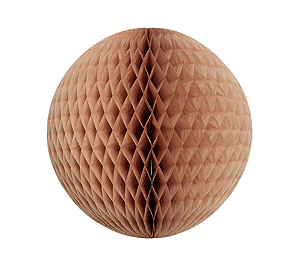 Globo Colmeia de papel tamanho GG 35cm - Caramelo 1Un