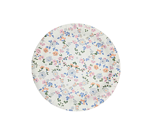 Prato Papel Floral Liberty Flores 18Cm 8Un