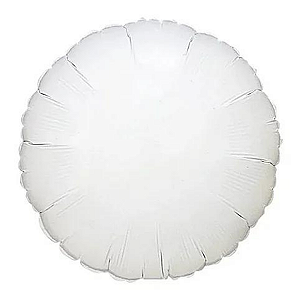 Balão Metalizado Redondo 9" 23cm - Branco