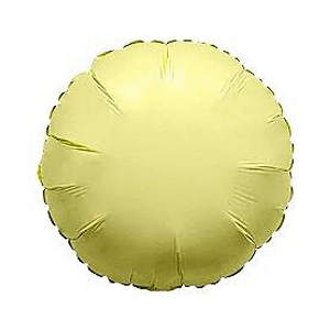 Balão Metalizado Redondo 9" 23cm - Amarelo Bebê