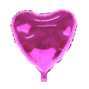 Balão Metalizado Coração 9" 23cm - Rosa