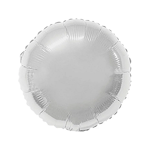 Balão Metalizado Redondo 9" 23cm - Prata
