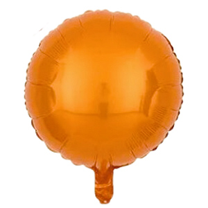 Balão Metalizado Redondo 9" 23cm - Laranja