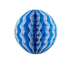 Globo Colmeia de Papel G 24cm - Listra Azul Espacial 1Un