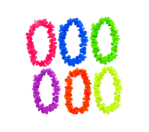 Colar Havaiano Neon Sortido Carnaval Festa Fantasia 1Un