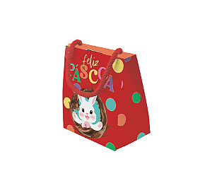Sacola Papel Chame Felicita Páscoa Coelhinho P 10 UN